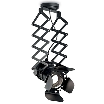 Reflektor LAMPA sufitowa CGRSCHARMONY COPEL studyjna OPRAWA na harmonijce nożycowa czarna