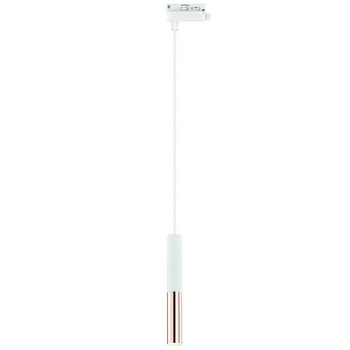 Lampa wisząca do systemu szynowego 1-fazowego Slimi S Orlicki Design słupek różowe złoto biała
