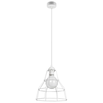 LAMPA wisząca VEN W-CORF/A WH metalowa OPRAWA druciany ZWIS drut loft biały