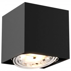 Kostka LAMPA sufitowa BOX SL 1 90432 Zumaline metalowa OPRAWA natynkowa SPOT regulowany cube czarna