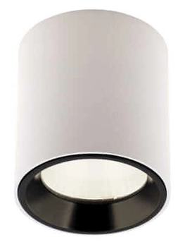 Zestaw lampa sufitowa Tub C0155 + RC0155/0156 BLACK 7W 3000K biała czarny