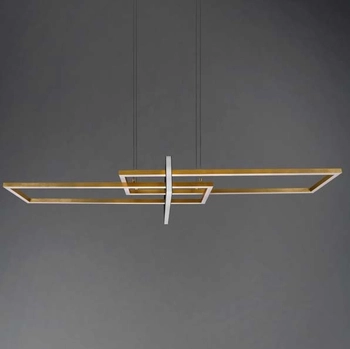 Wisząca lampa LED ZENITRA DL308320310 zwis 34W 3000K złote ramki