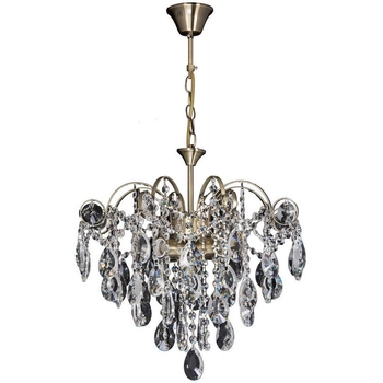 Żyrandol LAMPA wisząca VEN W-1364/4 PATYNA pałacowa OPRAWA crystal glamour ZWIS kryształki patyna