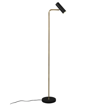 Lampa podłogowa sypialniana MARLEY 412400108 Trio sopel czarna złota