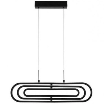 LAMPA wisząca HOYO LE41403 Luces Exclusivas modernistyczna OPRAWA metalowy ZWIS LED 50W 3000K podużny czarny