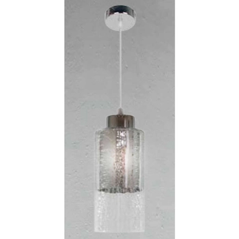 Lampa wisząca LIBANO 31-51646 szklana zwis tuba chrom przezroczysta