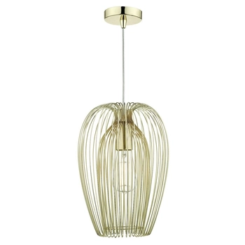 Designerska lampa wisząca Ero ERO0135 Dar Lighting druciana złota