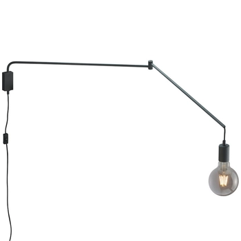 Regulowana LAMPA ścienna LINE 200200132 Trio metalowa OPRAWA kinkiet na wysięgniku czarny