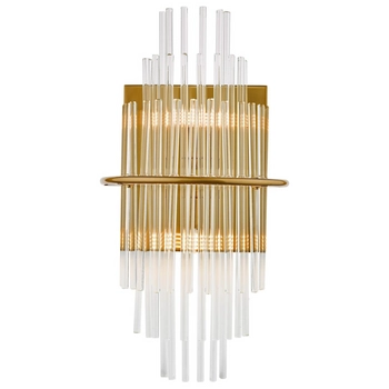 Szklany kinkiet Lukas LUK0935 Dar Lighting glamour antyczne złoto