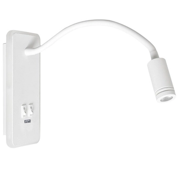 LAMPA ścienna BASE ML6349 Milagro regulowana OPRAWA kinkiet LED 10W 4000K z portem USB biały