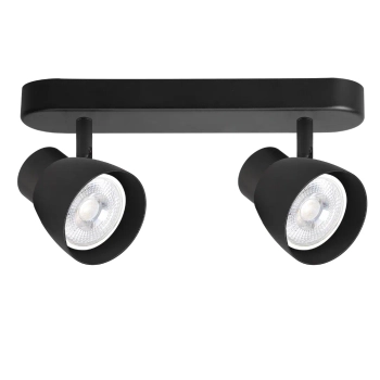 Metalowa lampa sufitowa Dravo LP-9523/2WS BK na korytarz czarny