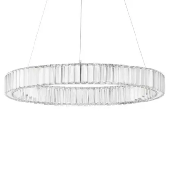 Okrągła lampa wisząca BAUTA LE42915 do sypialni LED 40W srebrna