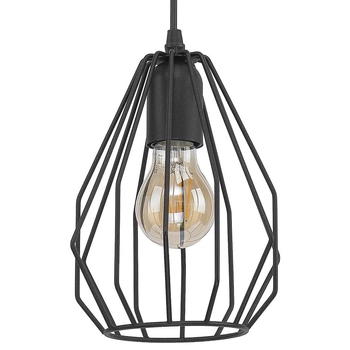 Druciany pojedynczy zwis Brylant 2256 TK Lighting metalowy koszyk czarny