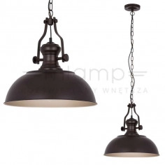 LAMPA wisząca ROSALIA MDM-2646/1 BR+GD Italux metalowa OPRAWA industrialna ZWIS brąz przecierany