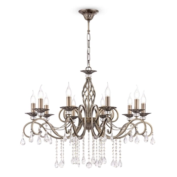 Żyrandol LAMPA wisząca GRACE RC247-PL-10-R Maytoni pałacowa OPRAWA świecznikowy ZWIS z kryształkami złoty