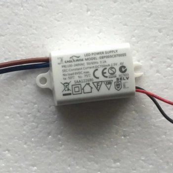 Transformator do lamp ledowych wewnętrznych 1700 1x3W 230V biały