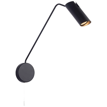 Kinkiet LAMPA ścienna FUTURO LP-17001/1WL BK Light prestige metalowa OPRAWA tuba na wysięgniku czarna