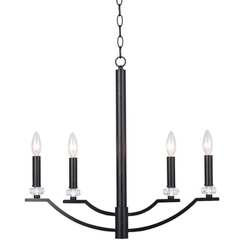 Antyczna LAMPA wisząca HIMS 310507 Polux metalowy ZWIS świecznikowy do salonu loft czarny