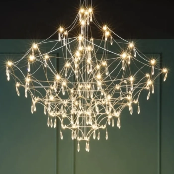 Żyrandol kryształowy złoty CONSTELATION LED 72x0,5W 3000K MSE1501100127