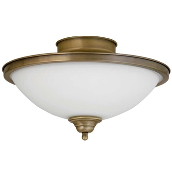 Sufitowa LAMPA plafon ELISETT 2759 Rabalux szklana OPRAWA kopuła natynkowa brązowa biała