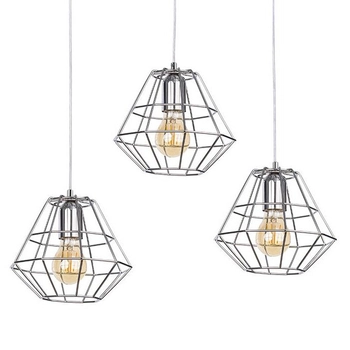 Potrójna lampa wisząca na listwie Diamond 4205 TK Lighting metalowa chrom