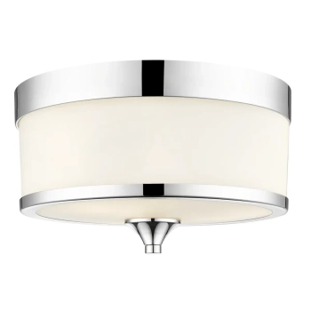 Okrągła lampa sufitowa FLEETWOOD C03286CH szklana srebrny biały