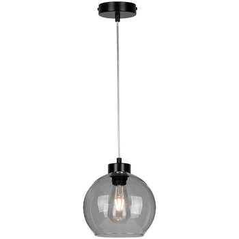 Lampa wisząca LAGUNA 18610104 szklany zwis kula przydymiona czarna