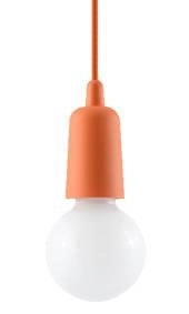 Wisząca LAMPA industrialna SL.0584 OPRAWKA na żarówkę ZWIS kabel przewód pomarańczowa