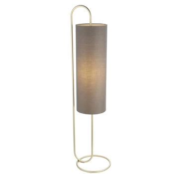 Lampa podłogowa loft L&-198093 Light& abażur tuba szara mosiądz