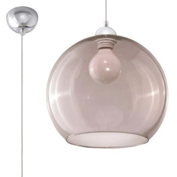 Kulista lampa wisząca BALL SL.0250 grafitowa szklana E27