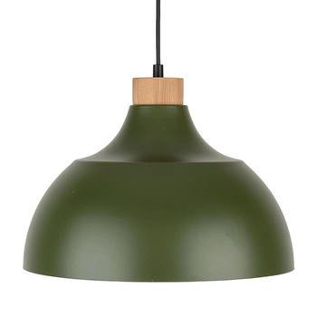 Lampa wisząca skandynawska kopułowa Cap 5665 TK Lighting drewniana zielona