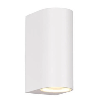 Metalowa lampa ścienna góra-dół ORVIE DL231204260 na elewację IP44 biała