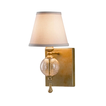 Antyczna lampa na ściane Argento FE-ARGENTO1 Feiss szkło tkanina złoty biały