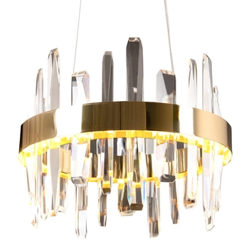 Lampa wisząca PRINCE P0420 kryształowa crystal LED 21W 3200K glamour złota