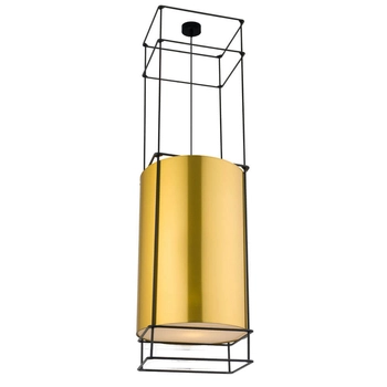 Lampa jadalniana wisząca PAA 9551 Dohar abażurowa mosiądz czarna