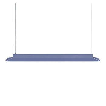 Podłużna lampa wisząca YOTTSU YOC699P04 metalowa niebieska LED 24W 4000K nad stół do jadalni