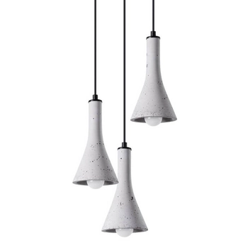 Lampa zwisająca Rea SL.1226 do jadalni potrójna szara