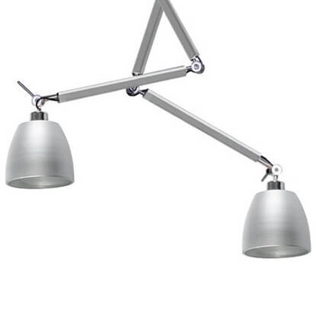 Lampa wisząca Zyta z regulowanymi kloszami aluminium