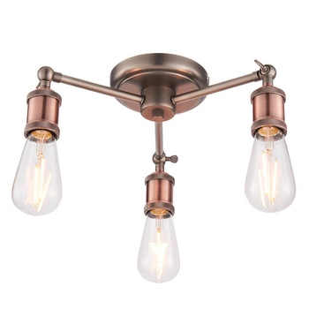 Lampa sufitowa do salonu Hal 76124 regulowana miedziany cyna