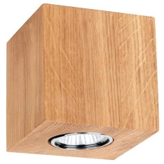 Drewniana LAMPA sufitowa WOODDREAM 2576174 Spotlight ekologiczna OPRAWA skandynawska kostka cube downlight dąb olejowany