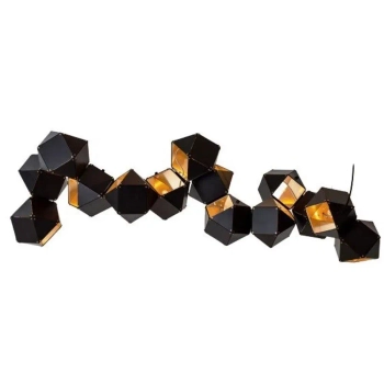 Futurystyczna wisząca lampa New geometry ST-8861-14 Step czarna złota