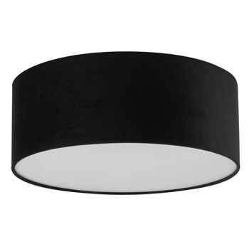 Okrągły plafon do salonu Soft 40648 Sigma welurowy klosz czarny