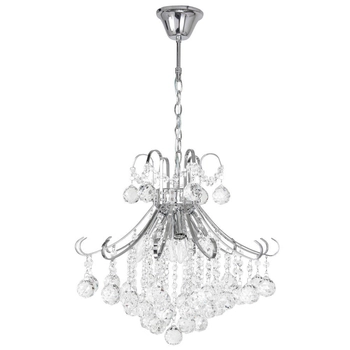 LAMPA wisząca Barcelona 6245/4 8C Elem metalowa OPRAWA crystal ŻYRADNOL glamour zwis chrom