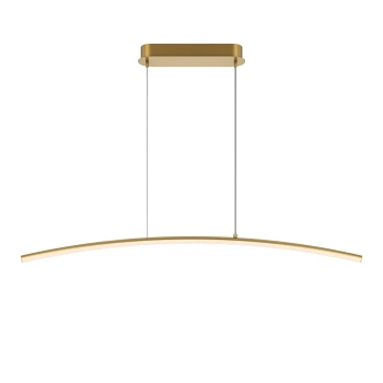 Zagięta wisająca lampa liniowa Curve MOD243PL-L18BSK mosiądz