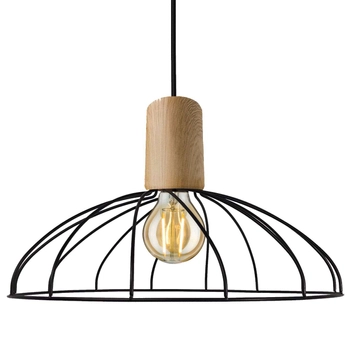 Wisząca LAMPA druciana MODERNO LP-1221/1P B BK E27 Light Prestige skandynawska OPRAWA metalowy ZWIS hygge czarny brązowy