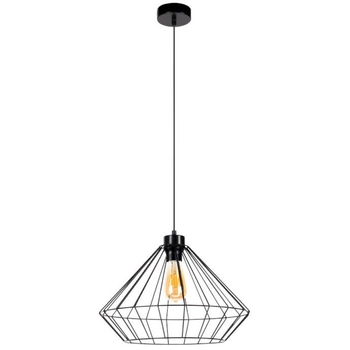 Wisząca lampa RAQUELLE 187249104 klatka metalowa zwis industrialny czarny