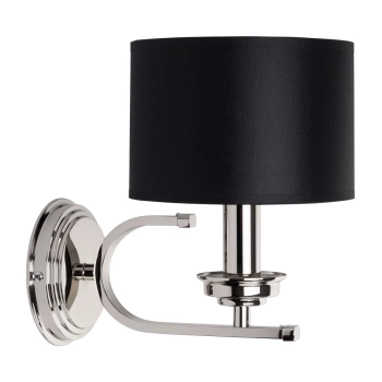 Abażurowa lampa ścienna Bolt BOL-K-1 (N) do jadalni czarna nikiel