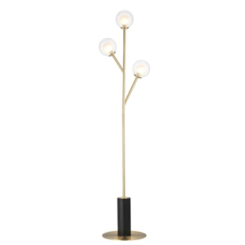 Podłogowa lampa hampton L&-196693 Light& gałązki balls mosiądz czarna