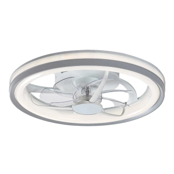 Sufitowy wiatrak Fanricius srebrny biały 71335 LED 40W 3000-6000K CCT na pilot