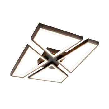 Geometryczny plafon Nivra LP-0811/1C BK LED 45W 3000-6000K czarny